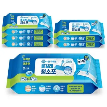 숨 물걸레 청소포 50매 6팩 청소용품 청소