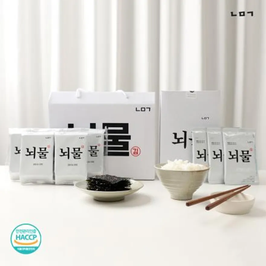 선물세트 매콤한맛 뇌물 김 6g x 27봉+사은품 2세트 +사은품 설날설물세트 명절선물세트 직장인선물 이미지