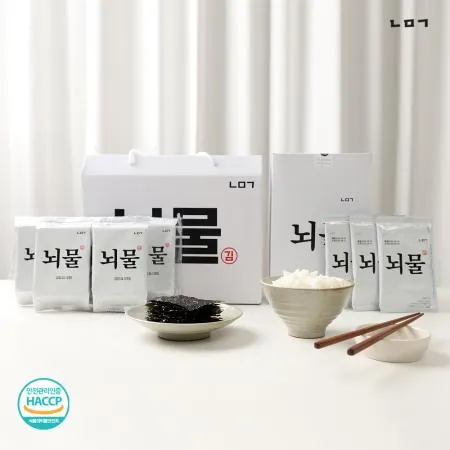 선물세트 매콤한맛 뇌물 김 6g x 27봉+사은품 2세트 +사은품 설날설물세트 명절선물세트 직장인선물 이미지