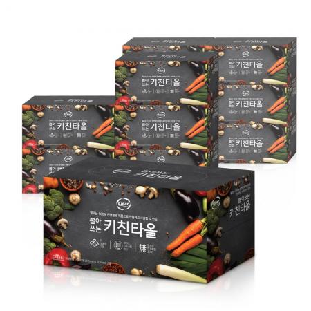 클리어 뽑아쓰는 키친타올 130매 X 12각 티슈 휴지 화장지