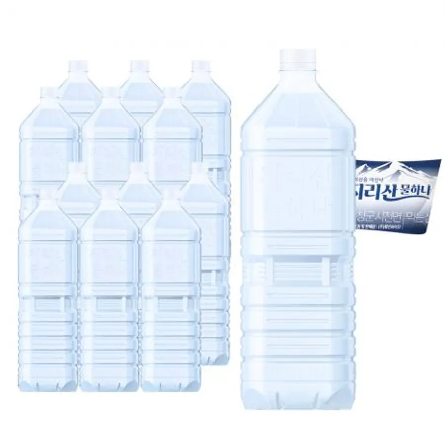 지리산 물하나 무라벨 2Lx12개 생수 샘물 이미지