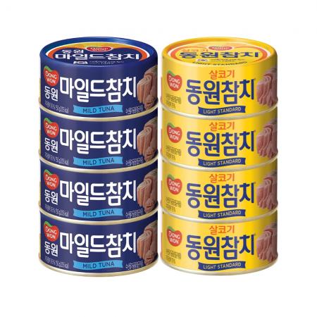 [동원] 살코기 135gX2+마일드 150gX2총4캔 참치모음 동원 캔