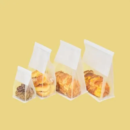 틴타이 봉투 중 백색 화이트 대량 1박스 1000개 윈도우 스탠드 와이어 창봉투 반투명 빵봉투 이미지