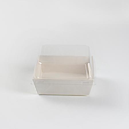 [BR] 정사각 S (Square S) 백색 샌드위치 용기+뚜껑 500개 세트