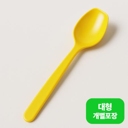 [TM] 아이스크림 스푼 대형 노랑 개별포장 1박스 (4,000개)