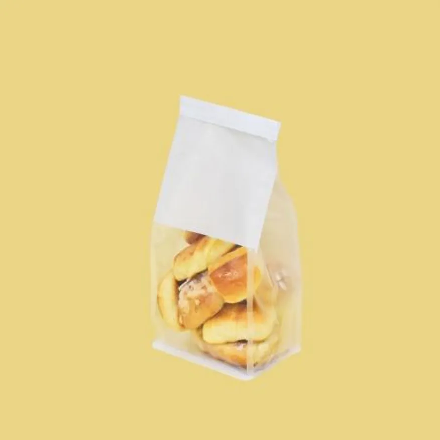 틴타이 봉투 소 백색 화이트 대량 1박스 1000개 윈도우 스탠드 와이어 창봉투 반투명 빵봉투 이미지