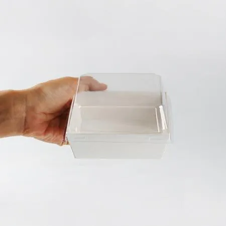 [BR] 정사각 S (Square S) 백색 샌드위치 용기+뚜껑 500개 세트 이미지