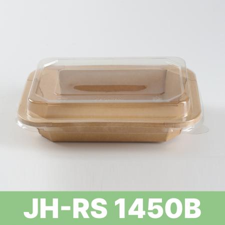 [BR] JH-RS-1450B 샐러드 용기 (1450ml/크라프트/직사각) 300개 세트