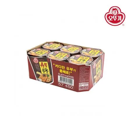 [오뚜기] 유부우동 컵라면 62g x 6개