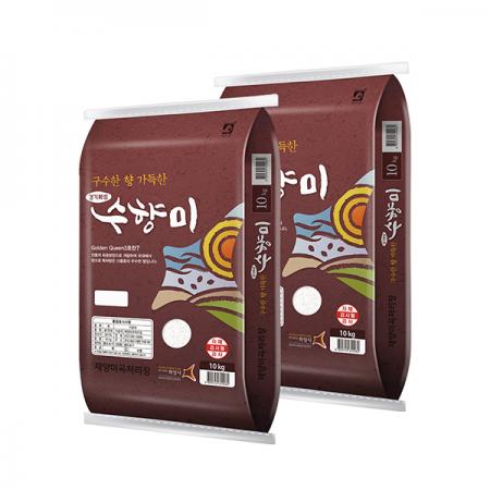 25년 햅쌀 햇살드리 골드퀸3호 수향미 10kg x 2포
