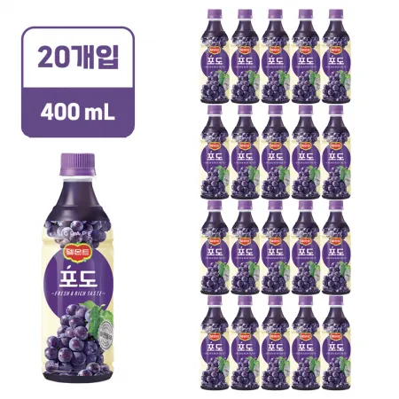 델몬트 포도 로어슈거 [페트,400ml*20EA/BOX]