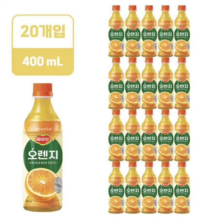 델몬트 오렌지 로어슈거 [페트,400ml*20EA/BOX]