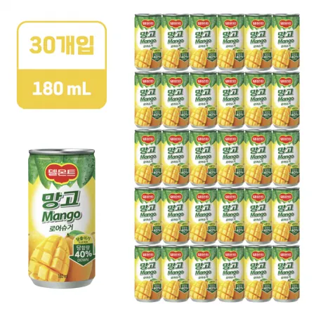 델몬트 망고 로어슈거 [미니캔,180ml*30EA/BOX]