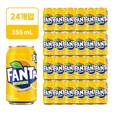 ★초특가★코카콜라 환타 파인애플 [뚱캔,355ml*24EA/BOX]