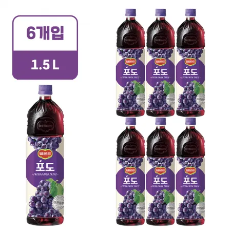 델몬트 포도 [페트,1.5L*6EA/BOX]