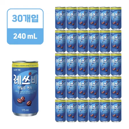 ★초특가★ 레쓰비 마일드 업소용 [캔,175ml*30EA/BOX]