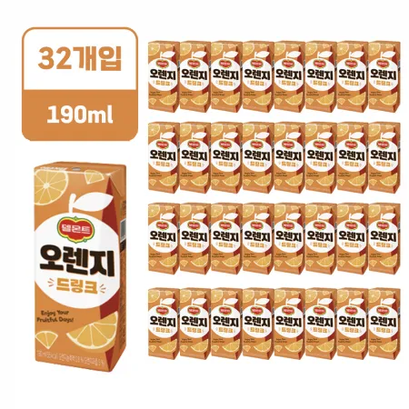 델몬트 드링크 오렌지 [팩,190ml*32EA/BOX]