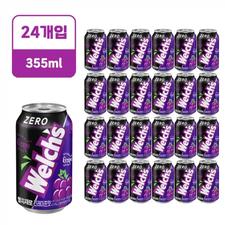 웰치스 제로 포도 [캔,355ml*24EA/BOX]