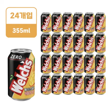 웰치스 제로 애플망고 [캔,355ml*24EA/BOX]