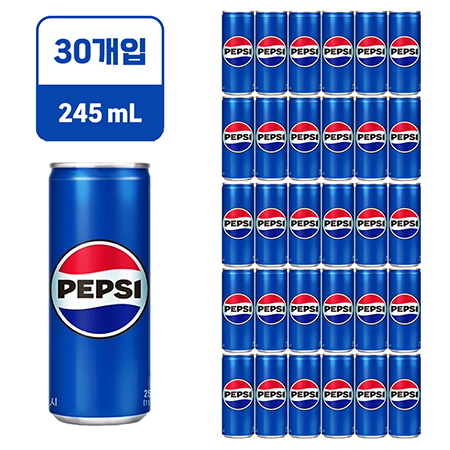★초특가★펩시콜라 [캔,업소용245ml*30EA/BOX]