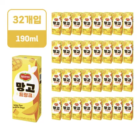 델몬트 드링크 망고 [팩,190ml*32EA/BOX]