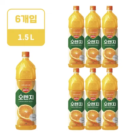델몬트 오렌지 [페트,1.5L*6EA/BOX]
