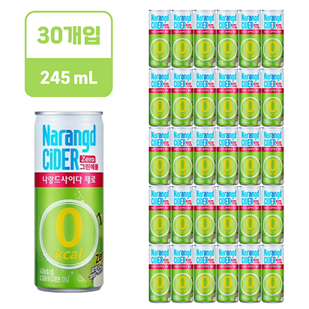 동아오츠카 나랑드사이다 그린애플 [캔,245ml*30EA/BOX]