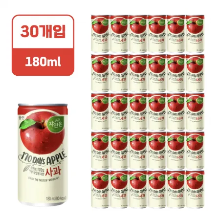 웅진 자연은 사과 [캔,180ml*30EA/BOX]