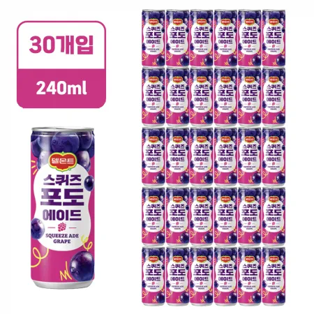델몬트 스퀴즈 포도 [캔,240ml*30EA/BOX]