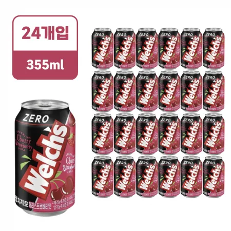 웰치스 제로 체리스트로베리 [캔,355ml*24EA/BOX]