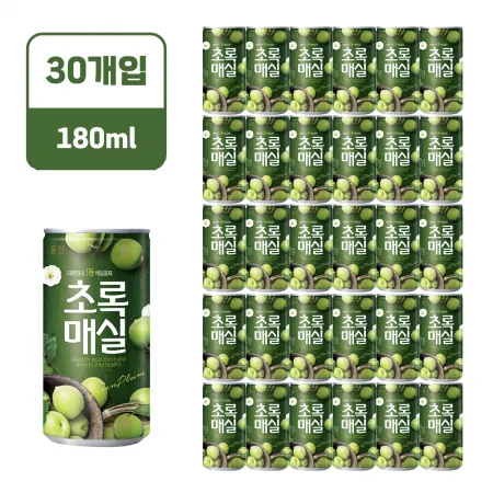 웅진 초록매실 [캔,180ml*30EA/BOX]