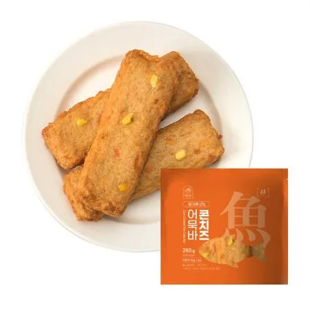 [아빠식당] 밀가루없는 콘치즈어묵바 250g (5개입x50g)