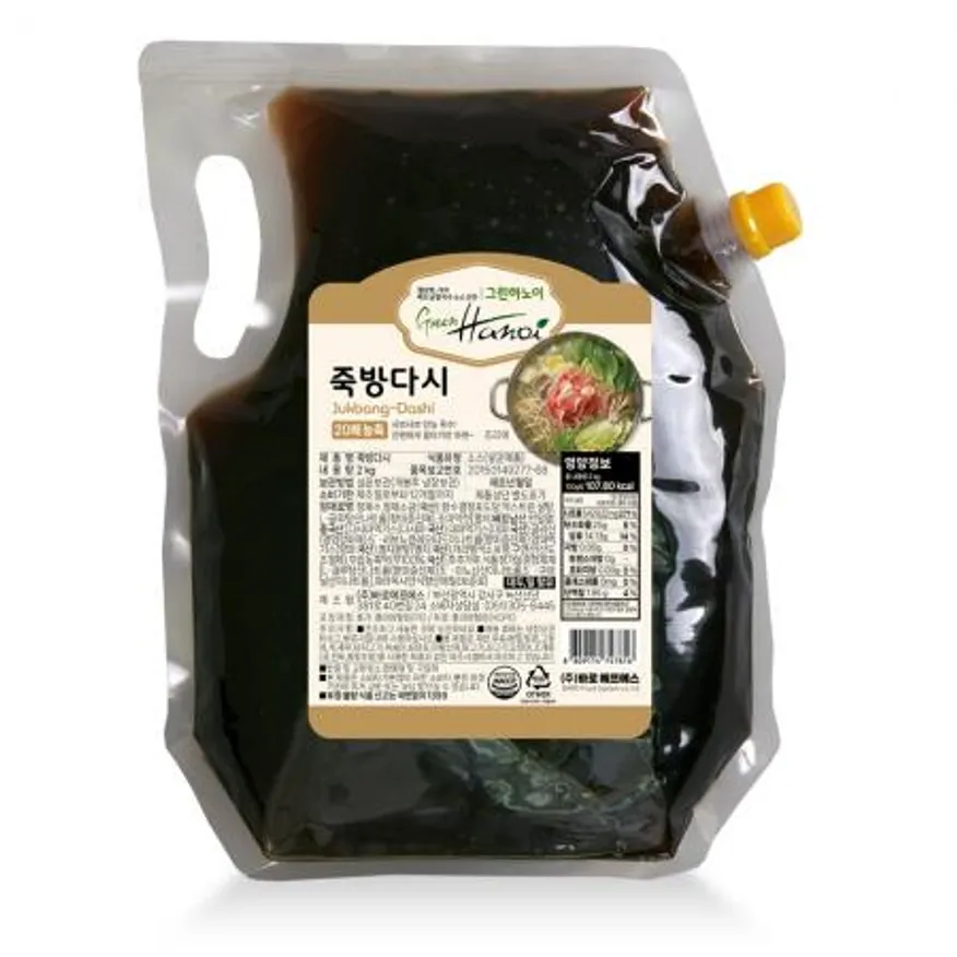 바로 죽방다시2kg 1BOX(8EA) 샤브샤브국물 죽방육수 멸치다시 쌀국수 멸치육수 다시마육수 대용량 업소용 이미지