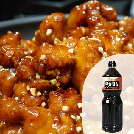 바로 마늘간장소스(매운맛)2.2kg 1BOX(8EA) 마늘간장치킨 치킨스테이크 갈릭간장 대용량 업소용 이미지