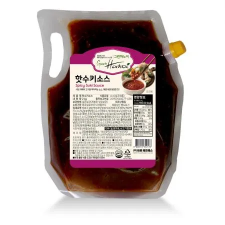 바로 핫수키소스2kg 1BOX(8EA) 쌀국수육수 월남쌈소스 샤브샤브 대용량 업소용