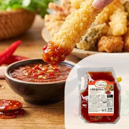 바로 스위트칠리소스2kg 1BOX(8EA) 월남쌈소스 햄버거소스 토스트소스 샌드위치소스 튀김소스 업소용 대용량 이미지