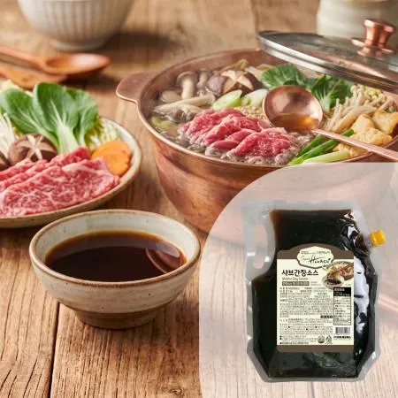 바로 샤브간장소스2kg 무침 절임 만능 야채 샤브양념 간장소스 튀김 디핑 월남쌈소스 쌀국수 샤브샤브 대용량 업소용 이미지