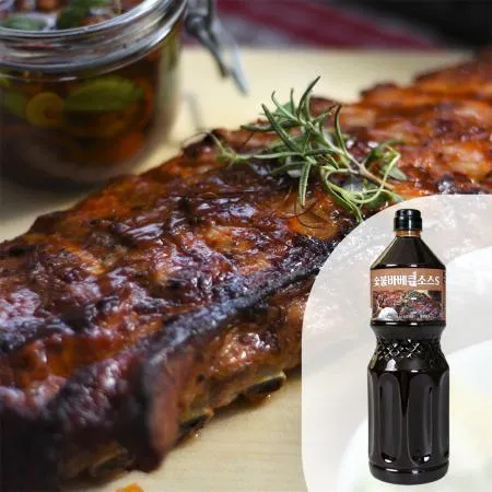 바로 숯불바베큐소스S2.15kg 1BOX(8EA) 숯불향 BBQ 스테이크 불맛 매운소스불맛 숯불바베큐 바베큐소스 이미지