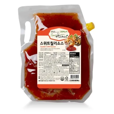 바로 스위트칠리소스2kg 1BOX(8EA) 월남쌈소스 햄버거소스 토스트소스 샌드위치소스 튀김소스 업소용 대용량