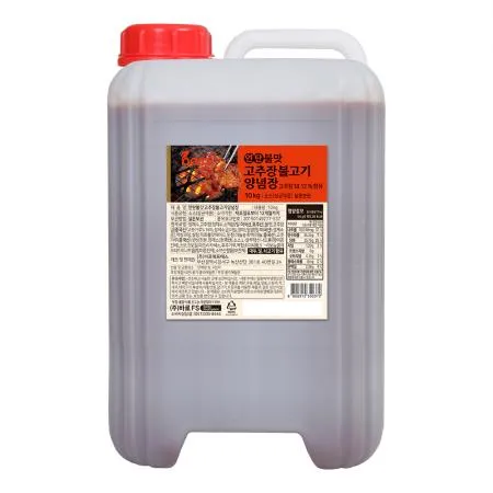 바로 연탄불맛 고추장불고기양념장10kg 연탄향 불향소스 고추장불고기양념장 대용량 업소용