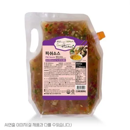 바로 피쉬소스2kg 1BOX(8EA) 쌀국수육수 월남쌈소스 샤브샤브 대용량 업소용