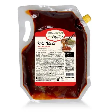 바로 핫칠리소스2kg 1BOX(8EA) 쌀국수 매콤소스 매운소스 국물소스 매콤칠리 업소용 대용량