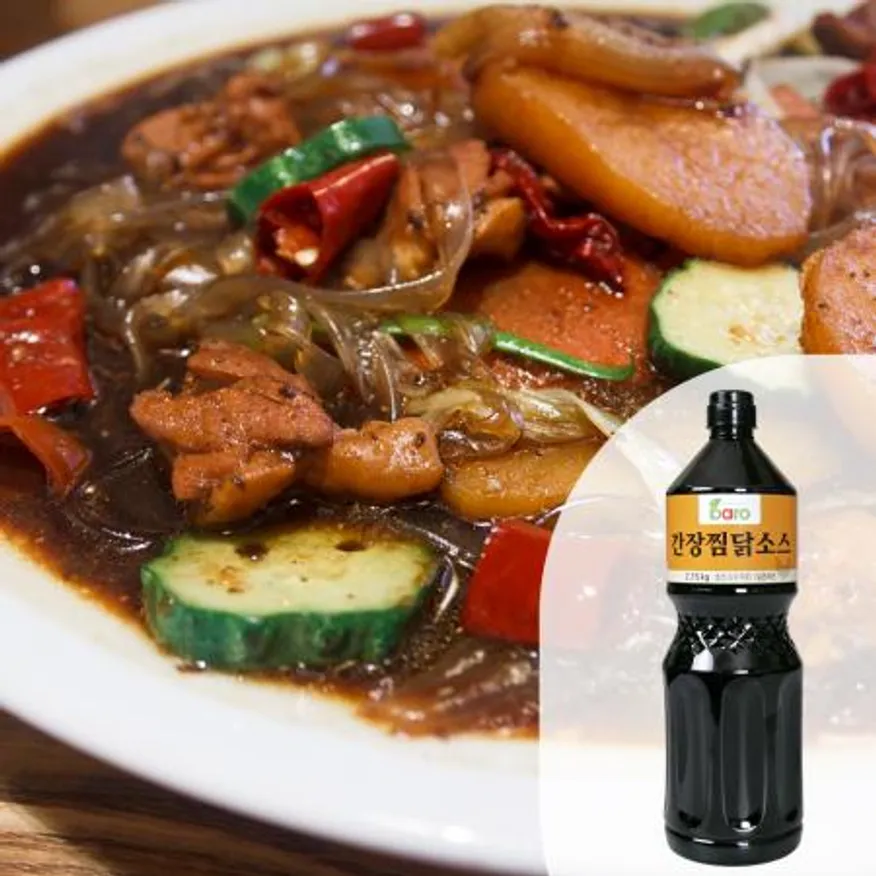 바로 간장찜닭소스2.15kg 1BOX(8EA) 간장닭볶음탕 찜닭양념장 대용량 업소용 이미지