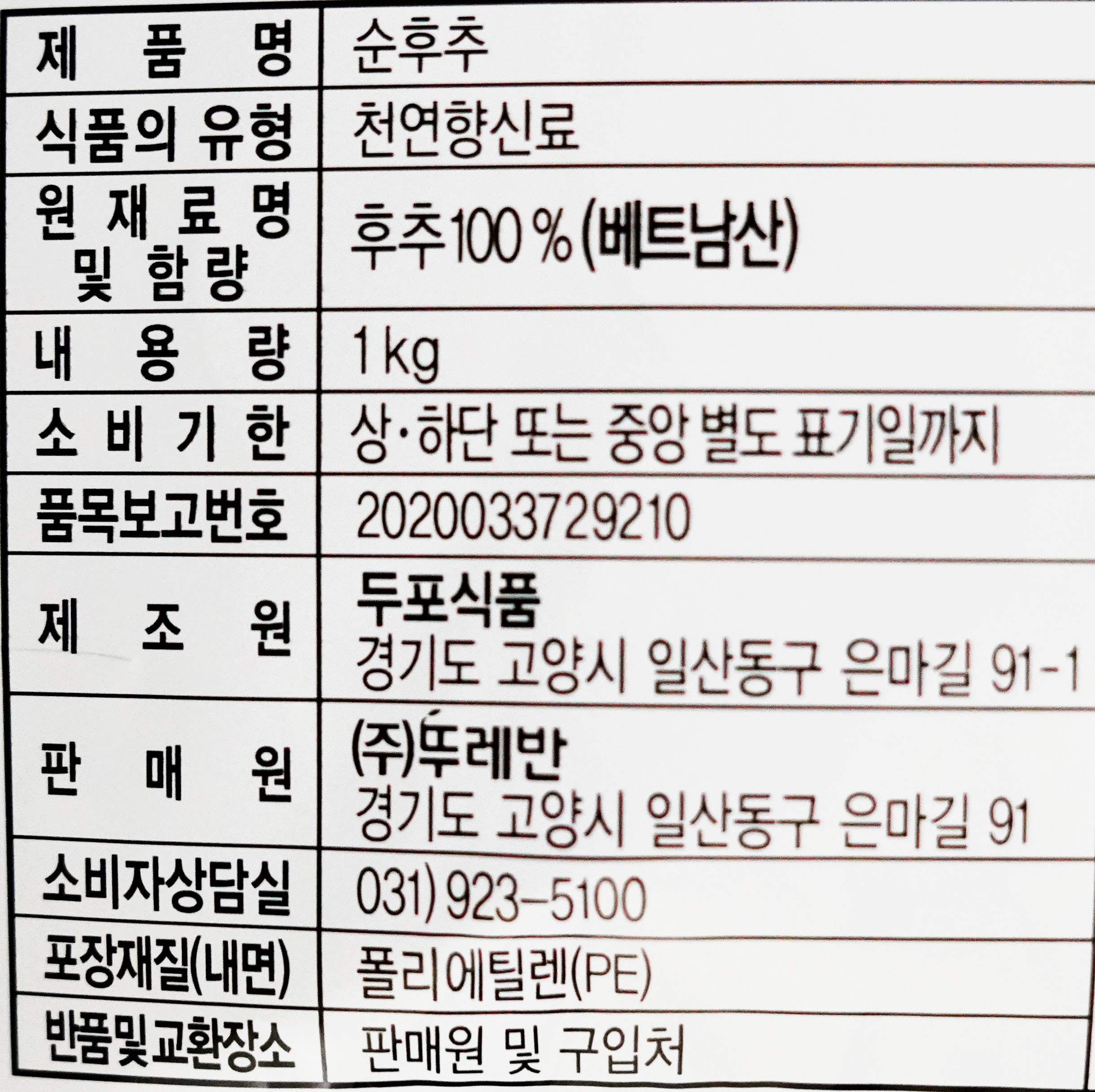 상품정보제공고시