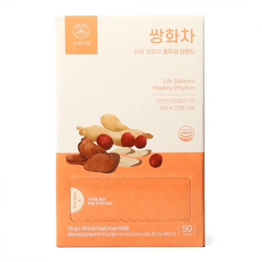 하루쌍화차 호두와아몬드 15g*50입/오색다원 이미지