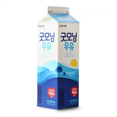 굿모닝우유 900ml/빙그레 이미지