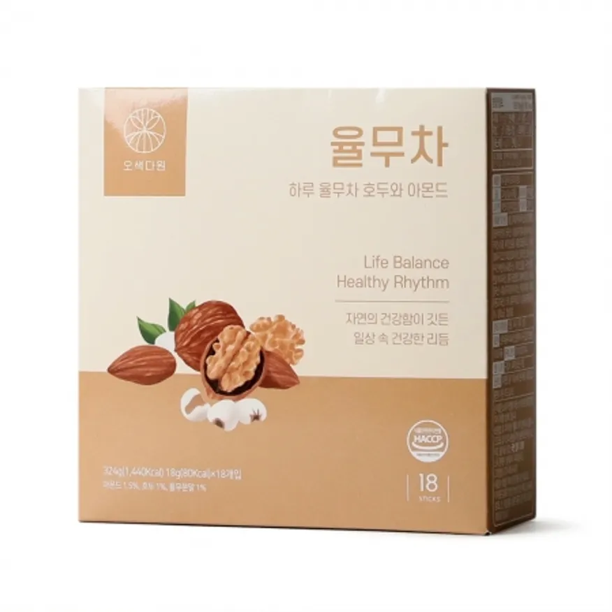 하루율무차 호두와아몬드 18g*18입/오색다원 이미지