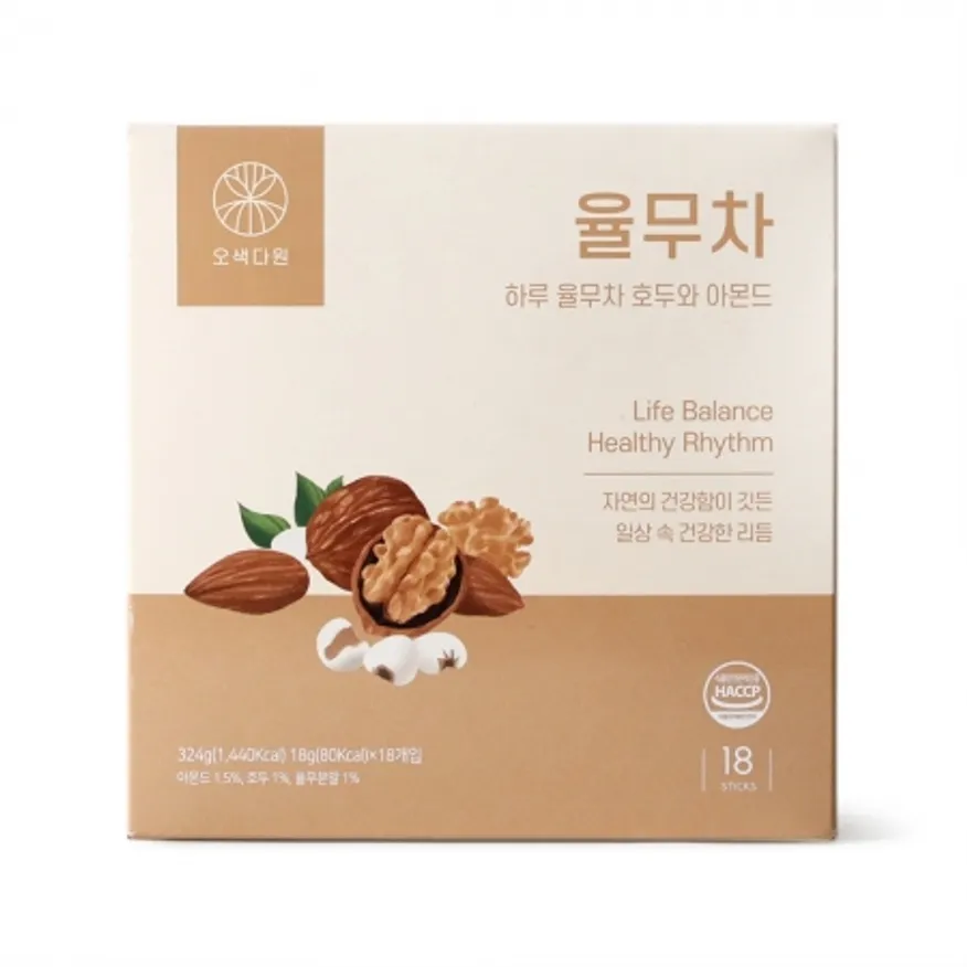 하루율무차 호두와아몬드 18g*18입/오색다원 이미지