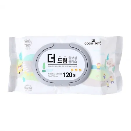 더드림엠보싱물티슈(캡형) 120매/코코토토 이미지