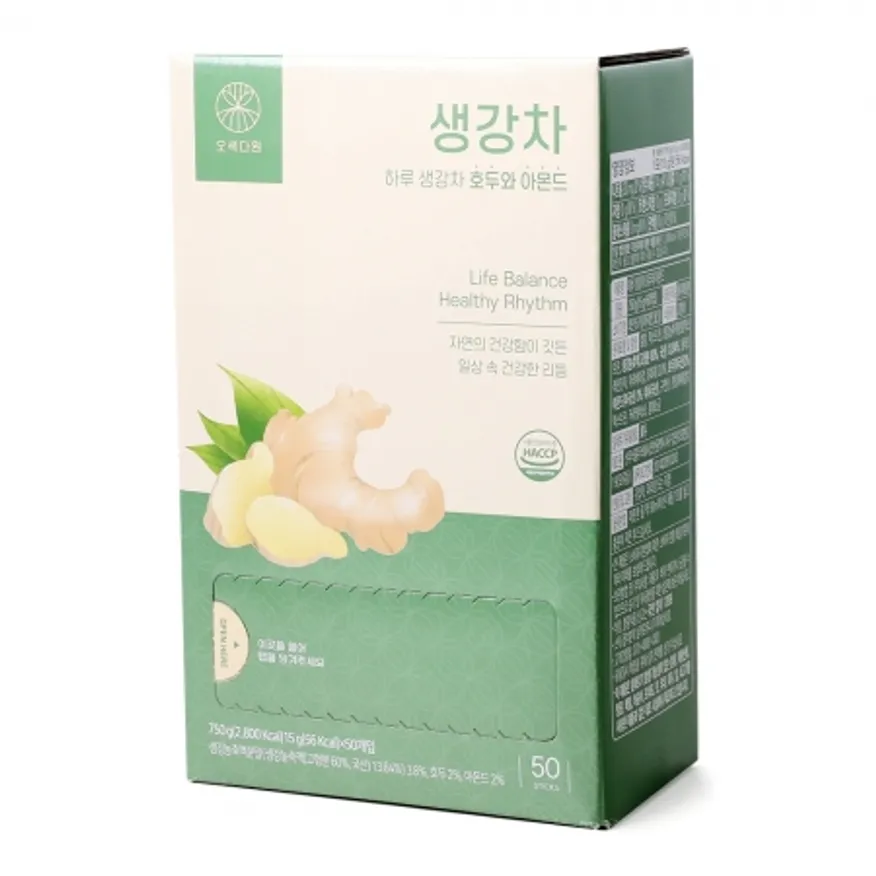 하루생강차 호두와아몬드 15g*50입/오색다원 이미지